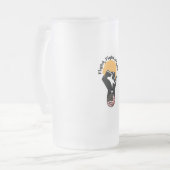 Vechten, vechten, vechten matglas bierpul (Voorkant links)