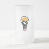 Vechten, vechten, vechten matglas bierpul (Center)