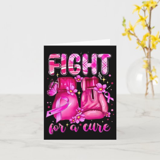 Vechten voor een remedie Roze Bokshandschoenen Bor Kaart (Gele Bloem)