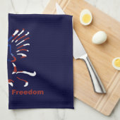 Vechten voor vrijheid Eagle keukenhanddoek (Quarter Fold)