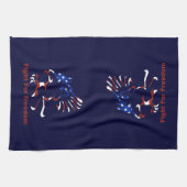 Vechten voor vrijheid Eagle keukenhanddoek (Horizontaal)