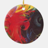 Vechten Vormen door Franz Marc, Vintage Fine Art Keramisch Ornament (Achterkant)