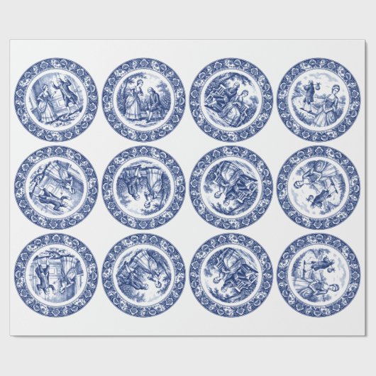 Vechtend Koppel Cadeaupapier (Vlak)