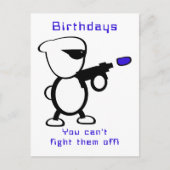 Vechtende Alien Verjaardag Briefkaart (Voorkant)