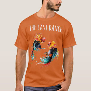 Vechtende haan grappig retro vintage t-shirt
