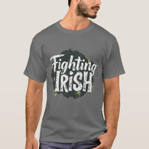 Vechtende Ierse Voetbal Vintage voor Kinderen Mann T-shirt