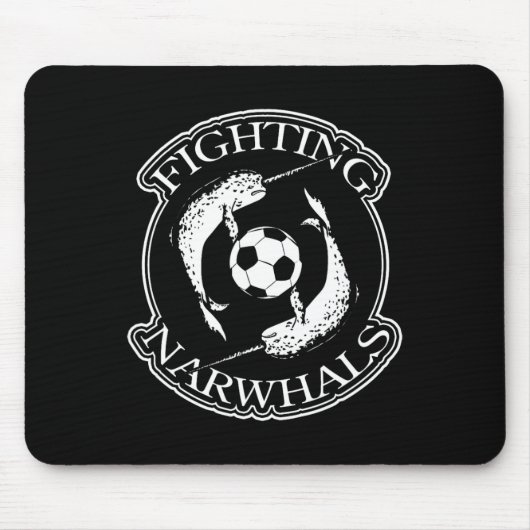 Vechtende Narwals Voetbal  Muismat (Voorkant)