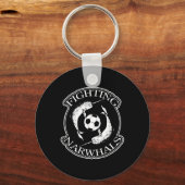 Vechtende Narwals Voetbal  Sleutelhanger (Voorkant)