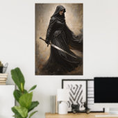 Vechtende Non Poster (Thuiskantoor)