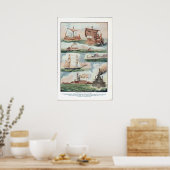 Vechtende Schepen Poster (Keuken)