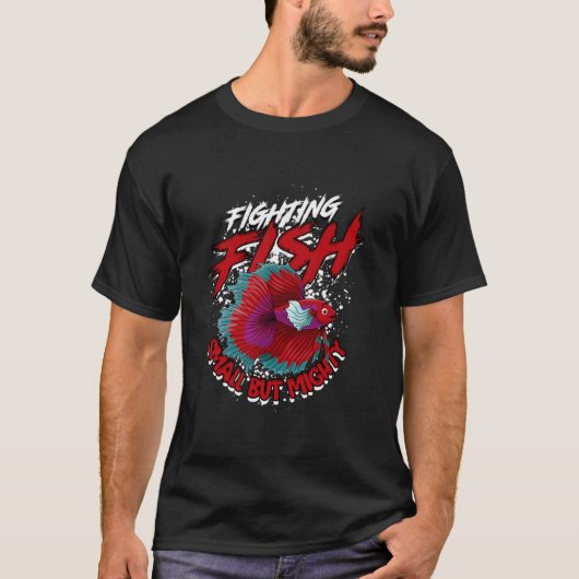 Vechtende Vis Klein Maar Moedig T-shirt (Voorkant)