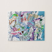 Vechtende Vliegers -- Blauw Legpuzzel (Horizontaal)