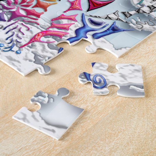 Vechtende Vliegers -- Blauw Legpuzzel (Zijkant)