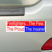 vechter gek bumpersticker (Op auto)