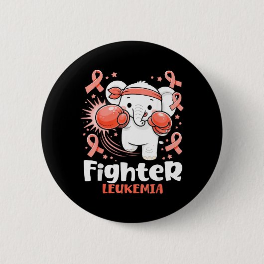 Vechters Leukemie Bewustzijn Grappige Boksen Olifa Ronde Button 5,7 Cm (Voorkant)