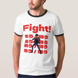 Vechters met 90s Retro Anime Stijl T-shirt