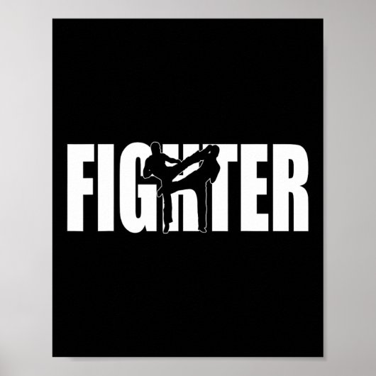 Vechters Mma Kickboksen Muay Thai Mixed Martial Ar Poster (Voorkant)