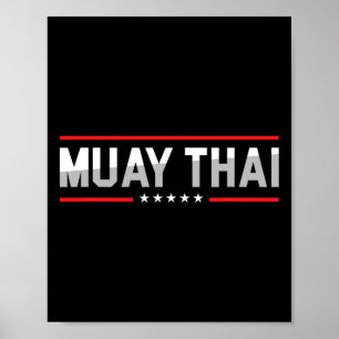 Vechters Muay Thai Sporten Mma Thailand Boksen Mar Poster