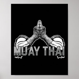Vechters Muay Thai Sporten Mma Vechtkunsten Thaila Poster