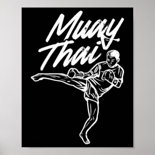 Vechters van Muay Thai Martial Arts Vechten Martia Poster