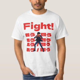 Vechtersbaas met 90s Retro Anime Stijl T-shirt