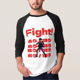 Vechtersbaas met 90s Retro Anime Stijl T-shirt