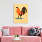 Vechthaankalkoen rode haan canvas afdruk (Insitu (Woonkamer))
