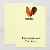 Vechthaankalkoen rode haan kaart (Voorkant / Achterkant)