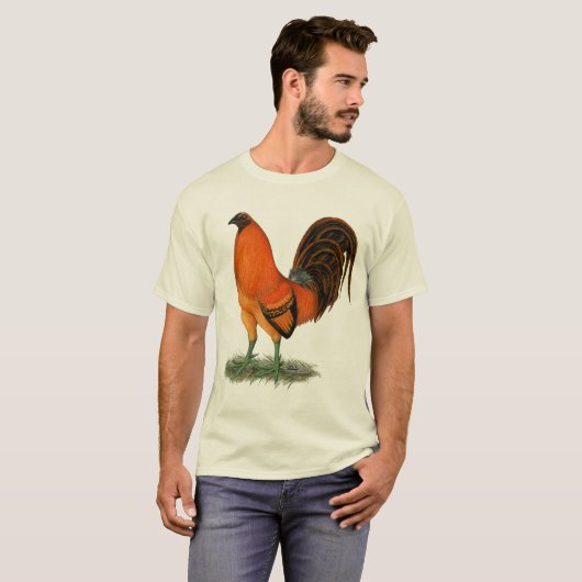 Vechthaantje Ginger Rode Haan T-shirt (Voorkant volledig)