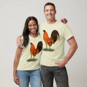 Vechthaantje Ginger Rode Haan T-shirt (Unisex)