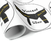 Vechtkunst 1e Dan Zwarte Band Cadeaupapier (Rol Hoek)