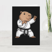 Vechtkunst Capybara Grappig Karate Taekwondo Jiu J Kaart (Voorkant)