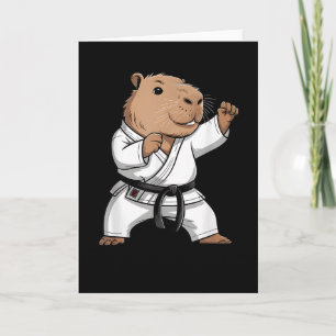 Vechtkunst Capybara Grappig Karate Taekwondo Jiu J Kaart