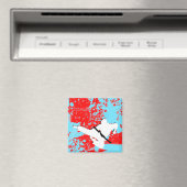 vechtkunst : grunge silhouettes : magneet (Insitu (Vaatwasser))