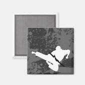 vechtkunst : grunge silhouettes : magneet (Voorkant / Achterkant)