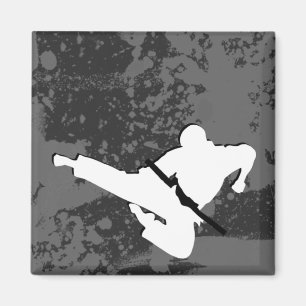 vechtkunst : grunge silhouettes : magneet