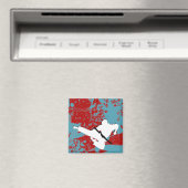 vechtkunst : grunge silhouettes : magneet (Insitu (Vaatwasser))