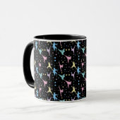Vechtkunst Karate Abstract Sterren Glitters Mok (Voorkant links)