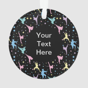 Vechtkunst Karate Abstract Sterren Glitters Ornament