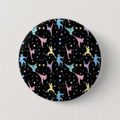 Vechtkunst Karate Abstracte Sterren Glitters Ronde Button 5,7 Cm (Voorkant)