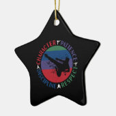 Vechtkunst - Karate Kernwaarden Keramisch Ornament (Links)
