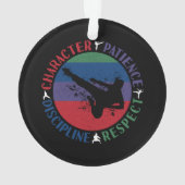 Vechtkunst - Karate Kernwaarden Ornament (achterkant)