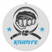Vechtkunst Karate Zwarte Band Sticker (Voorkant)
