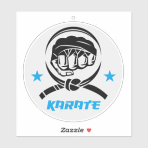 Vechtkunst Karate Zwarte Band Sticker