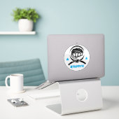 Vechtkunst Karate Zwarte Band Sticker (Laptop op bureau)