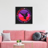 Vechtkunst Kernwaarden - Karate Canvas Afdruk (Insitu (Woonkamer))