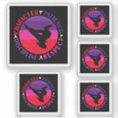 Vechtkunst Kernwaarden - Karate Sticker (Voorkant)