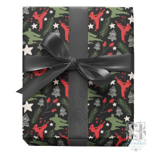 Vechtkunst Kerst Inpakpapier