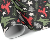 Vechtkunst Kerst Inpakpapier (Rol Hoek)