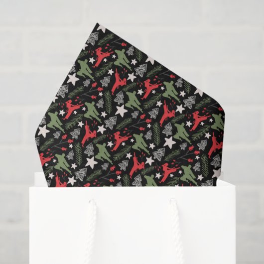 Vechtkunst Kerst Tissue Papier (Cadeauzakje)